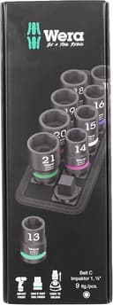 Thumbnail 2 de WERA Impaktor 1 juego llaves vaso 50 piezas 🔧