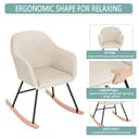 Thumbnail 3 de WOLTU Sillón Mecedora de Lactancia Reclinable🍼 Crema