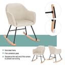 Thumbnail 4 de WOLTU Sillón Mecedora de Lactancia Reclinable🍼 Crema