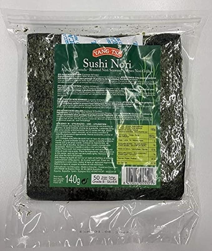 Yang-Tse Hoja de Alga Marina para Sushi, 50 Láminas 🥢