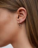 Thumbnail 2 de Yvonne Léon - Pendiente aro de oro con diamantes ✨