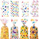 Thumbnail principal de 100 Pcs Cellophane Treat Bags Rainbow Stars and Dots ⌛🎉
