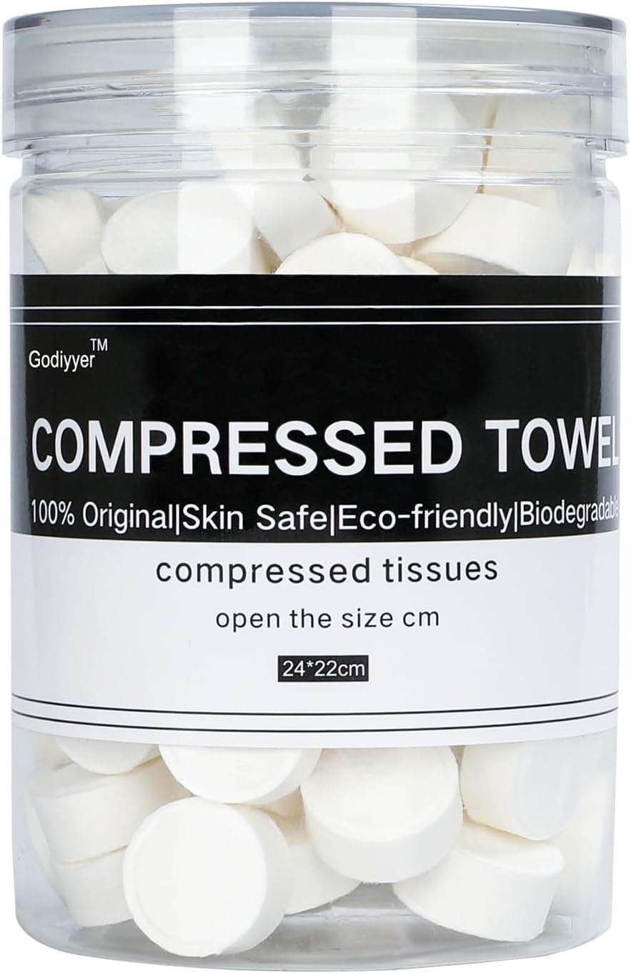 100pcs Compressed Towels disposable travel wipes 🧻