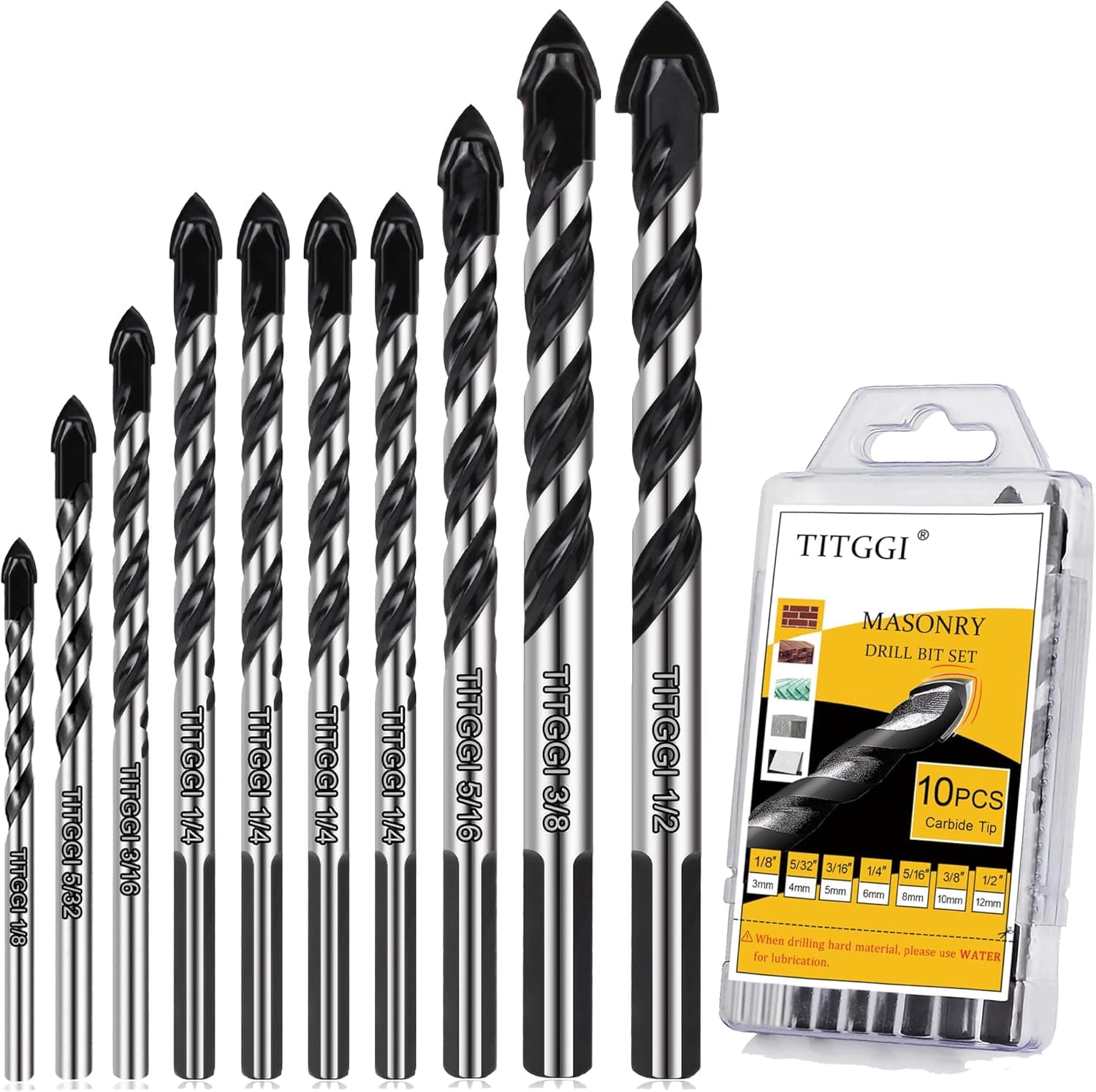 10PCS Tile Drill Bits Set 3–12mm 🛠️