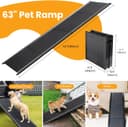Thumbnail 2 de 160cm Dog Ramp for Cars, 113kg Capacity 🐕