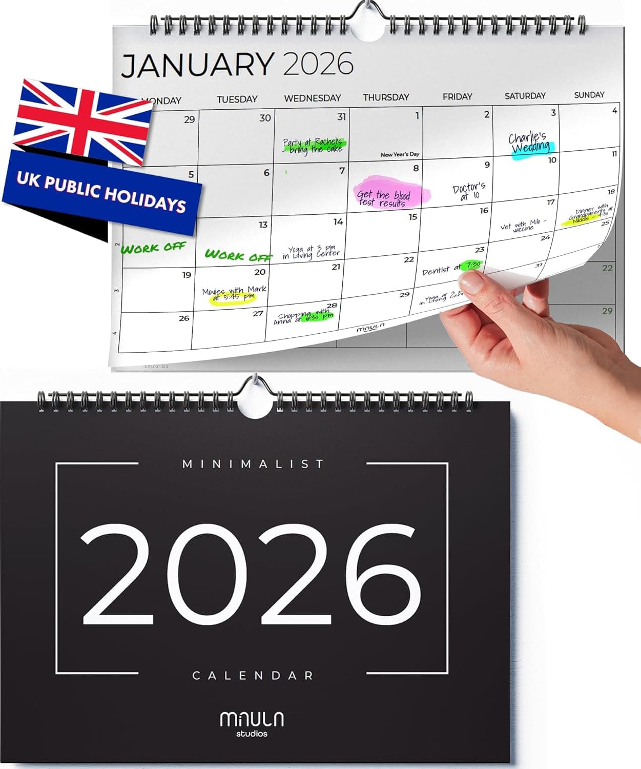2026 Family Planner Calendar A4, 12‑month 📅