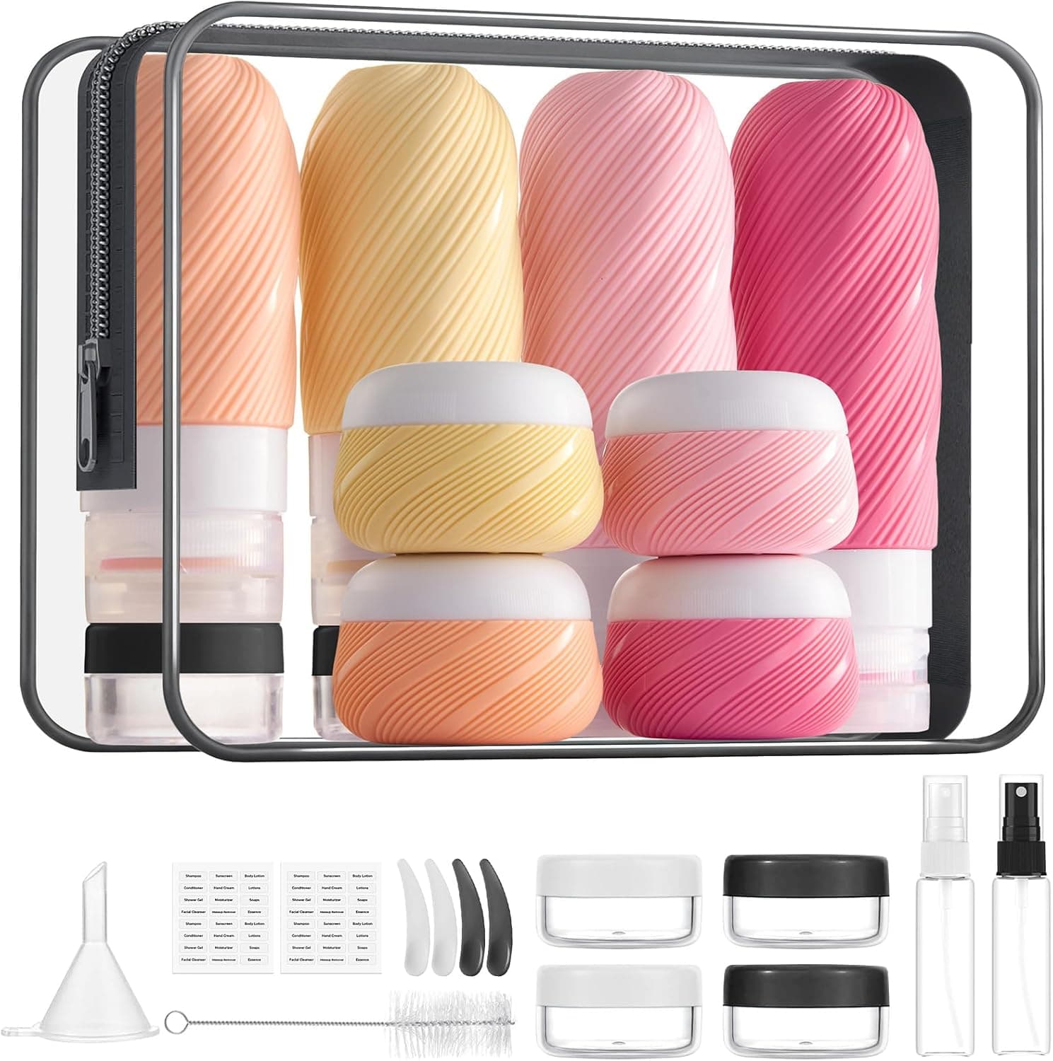 23 Pack TSA Approved Travel Bottles 23 for Toiletries 🧴