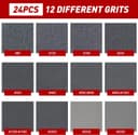 Thumbnail 2 de 24 Pcs Sanding Sponge Set 80-3000 Grit Sanding Pads 💨