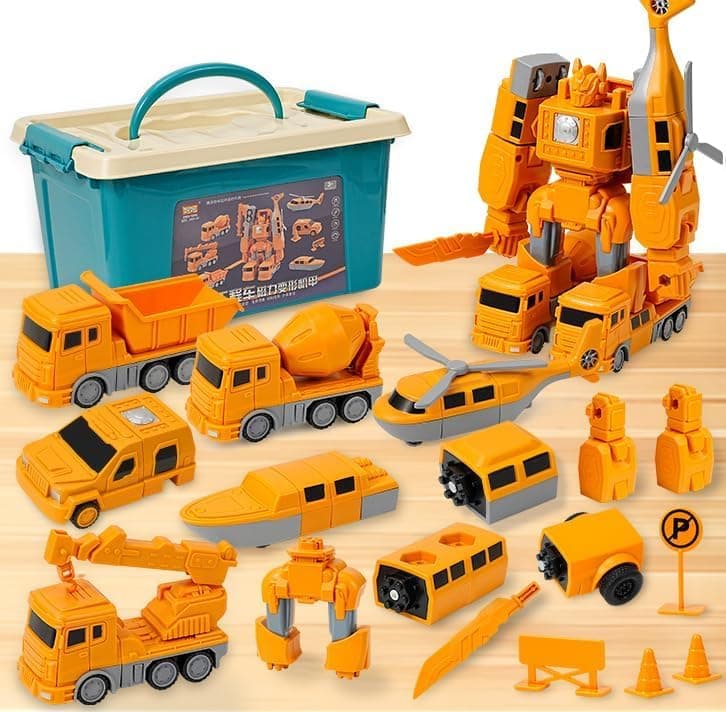 26Pcs Magnetic Transform Engineering Car Toys - Kids Magnetic Robot Construction Vehicles Toys Set, Birthday Christmas Thanksgiving Gifts for Children Toddler Teenager Boy Girl
26Pcs Magnetic Transform Engineering Car Toys - Kid…