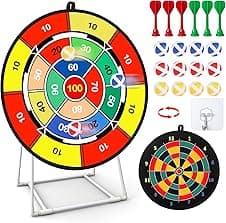 29 Inches Kids Dart Board Set — Double‑Sided, 12 Balls 🎯