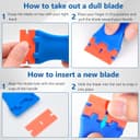 Thumbnail 3 de 2Pcs Plastic Scraper 100 blades — scraper kit 🧰