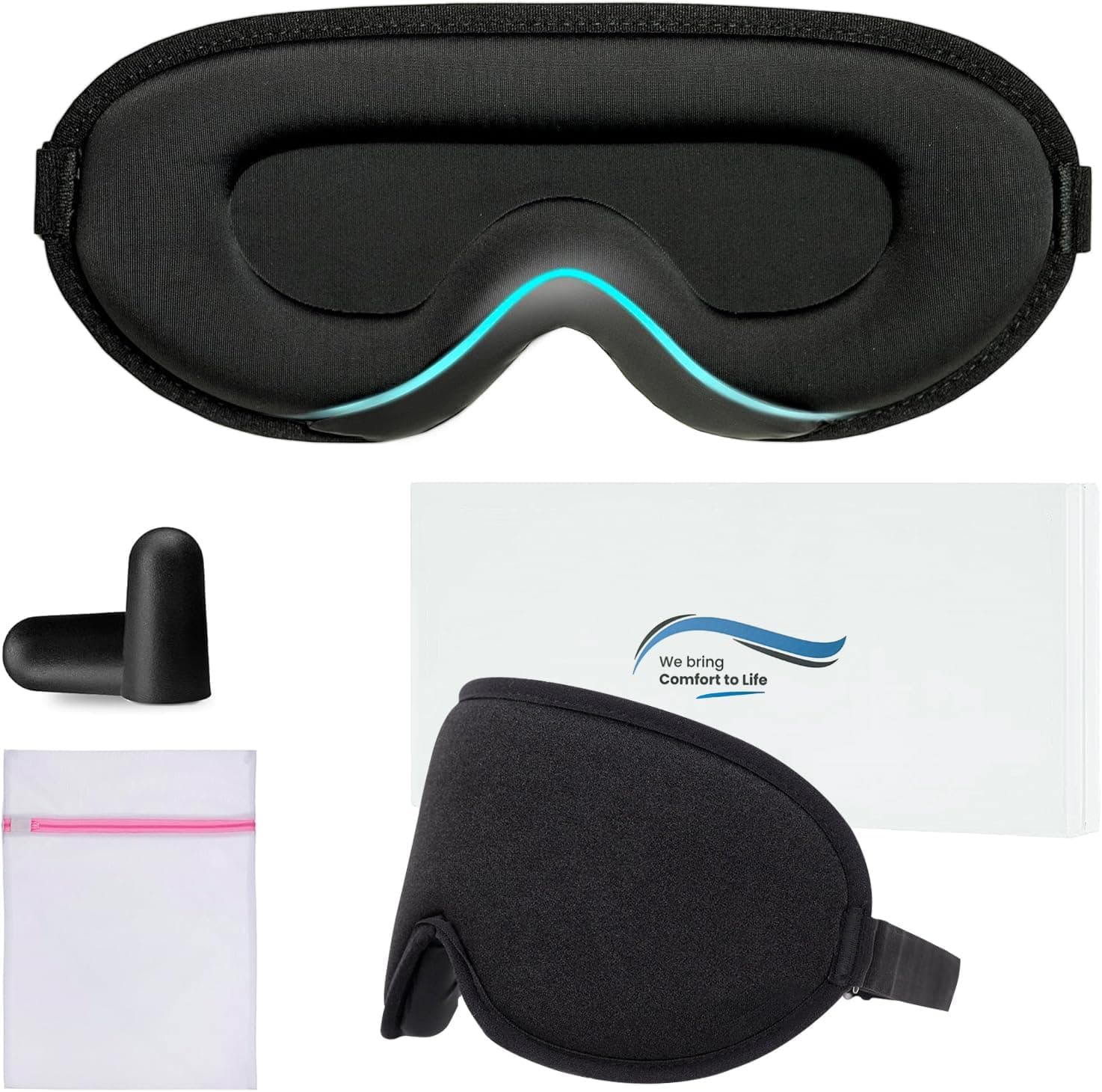 360 RELIEF Sleep Eye Mask 100% Blackout for Travel 😴