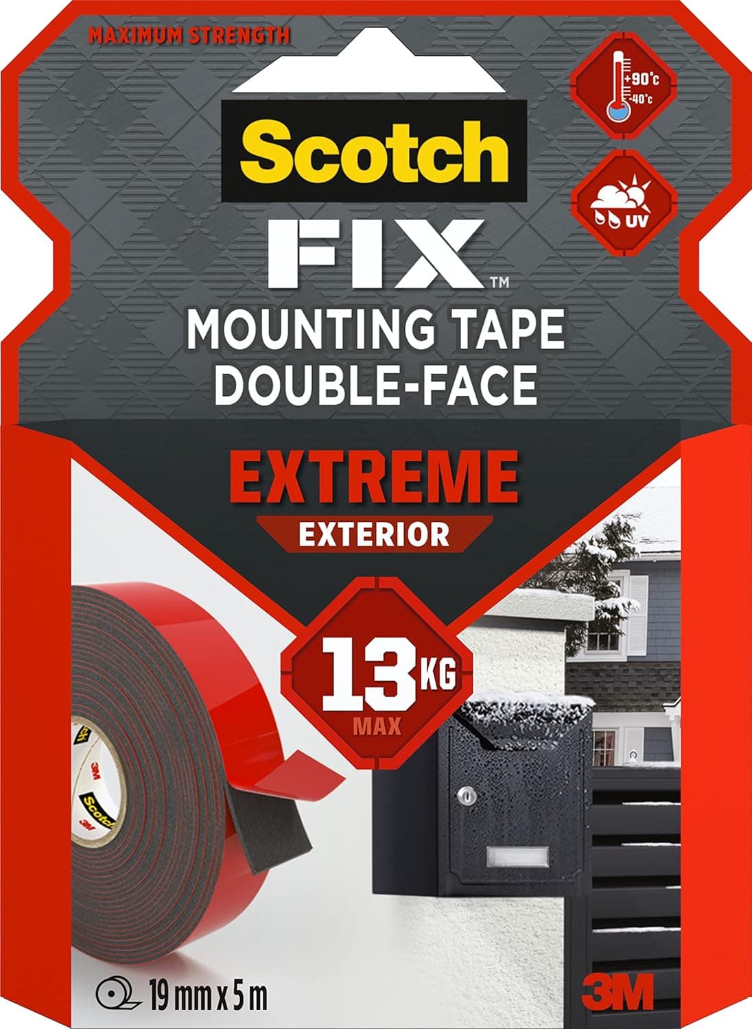 3M Scotch-Fix Double-Sided Exterior Tape 19mm 📦