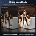 Thumbnail 1 de 60 LEDs Selfie Light 3‑mode, Rechargeable Clip‑on 📷