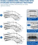 Thumbnail 1 de AceMining Shower Caddy 3-pack, stainless steel 🚿