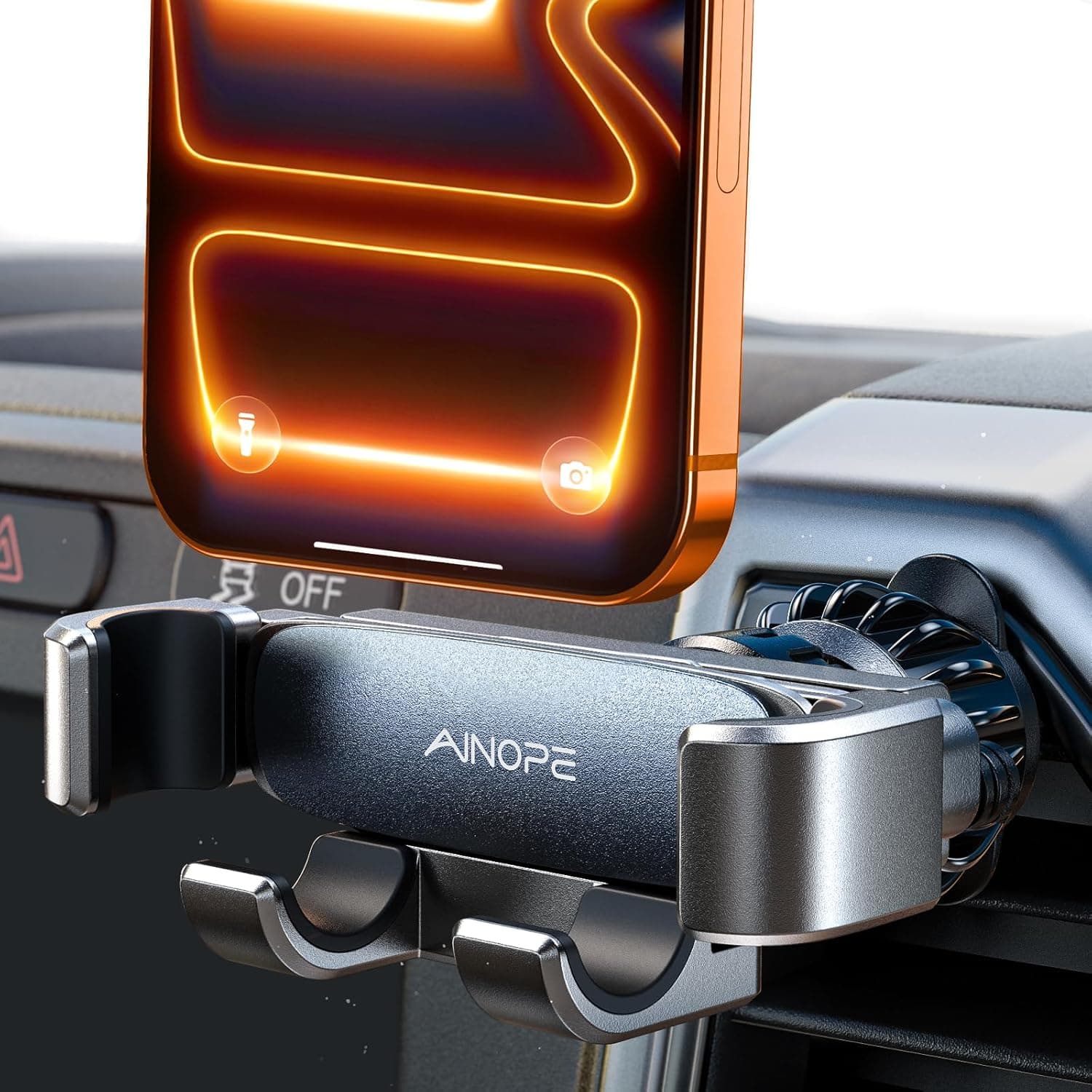 AINOPE 2025 Gravity Car Phone Holder 4–7" 📱