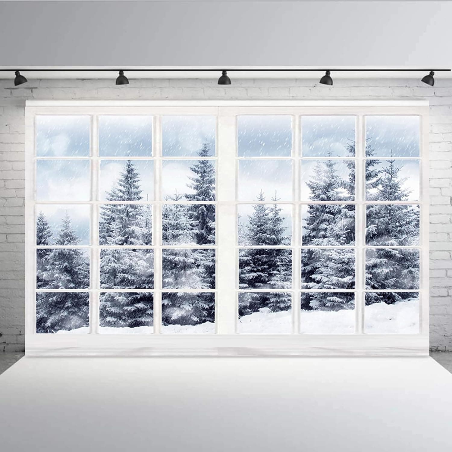 Aisnyho Winter Snow Scene Backdrop 8x6ft 🎞️