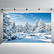 Aisnyho Winter Snowy Scenery Backdrop 7x5 ft 📷
