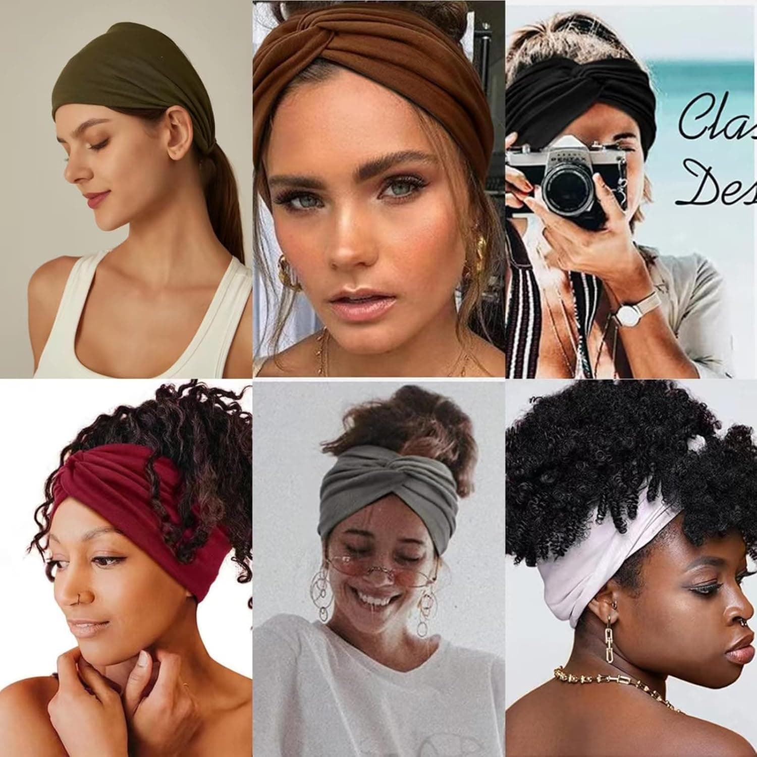 AIZIYIN P6COLOR3 cotton flower turban headband 🎀