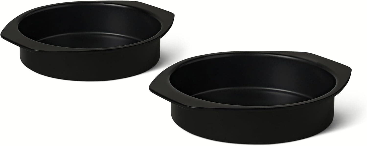 Amazon Basics Nonstick Round Cake Pan, Dishwasher and Oven-Safe, 22.8 cm., Set of 2
Amazon Basics Nonstick Round Cake Pan, Dishwas…
