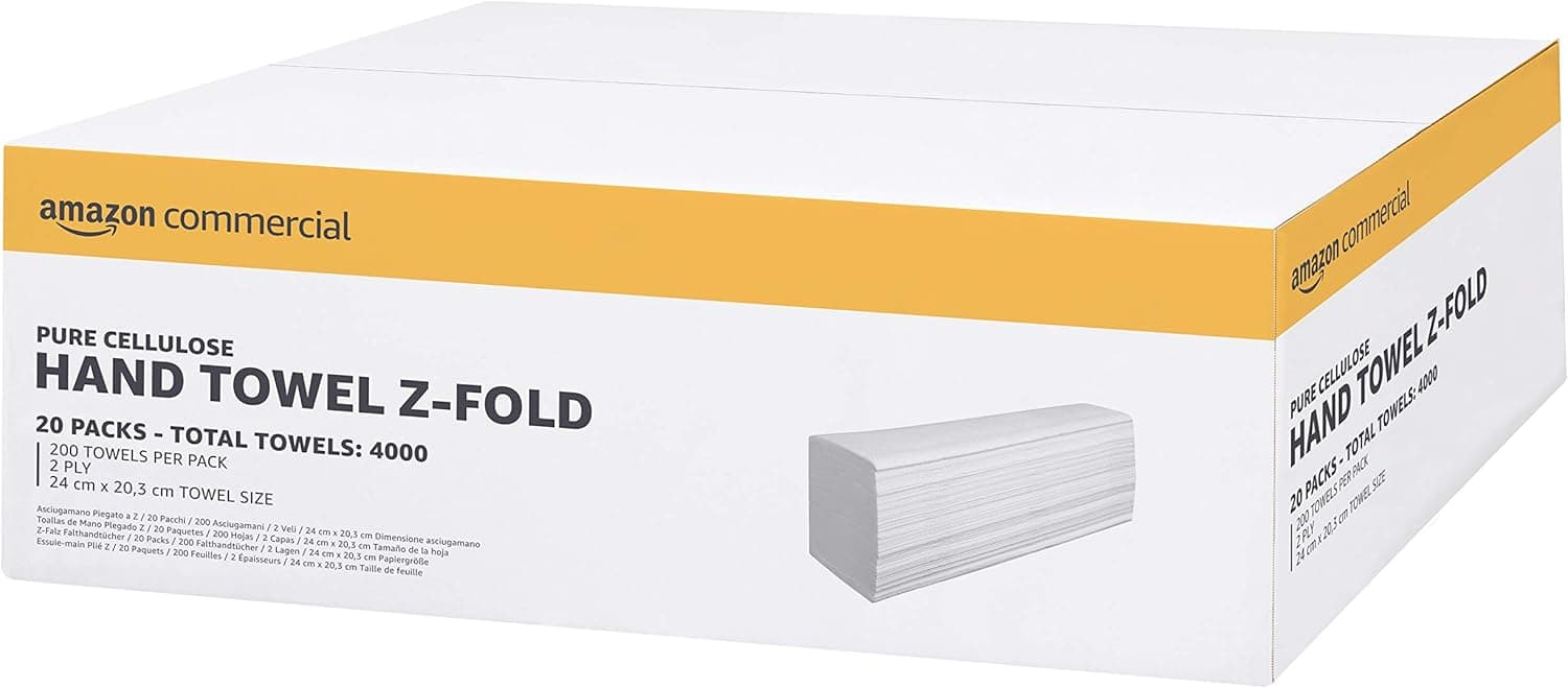 AmazonCommercial Multifold Z-Fold 4,000 sheets paper towels 🧻