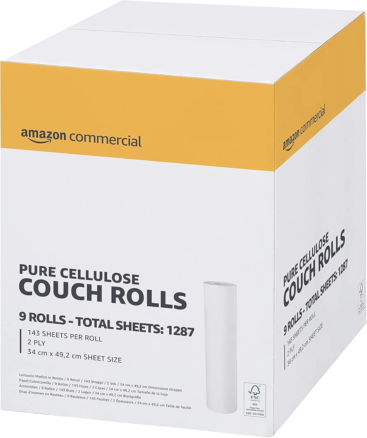 AmazonCommercial Paper Hygiene Couch Rolls 50 m 📦