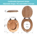 Thumbnail 1 de Angel Shield Antibacterial Wooden Soft Close Toilet Seat with Quick Release Adjustable Hinges Toilet Seat Easy Clean and Assembly for Bathroom 45 x 37 x 5.6 cm (Solid Oak)
Angel Shield Antibacterial Wooden Soft Close Toilet…