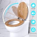 Thumbnail 2 de Angel Shield Antibacterial Wooden Soft Close Toilet Seat with Quick Release Adjustable Hinges Toilet Seat Easy Clean and Assembly for Bathroom 45 x 37 x 5.6 cm (Solid Oak)
Angel Shield Antibacterial Wooden Soft Close Toilet…