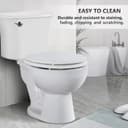 Thumbnail 2 de Angel Shield White Wooden Toilet Seat — Antibacterial Toilet Seat 🚽