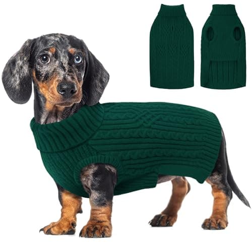 AOFITEE Small Dog Jumper S, turtleneck, harness hole 🐶