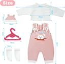Thumbnail 2 de Aolso Hooded Rabbit Overalls for 14–18in dolls 🧸