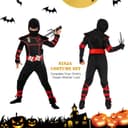 Thumbnail 3 de Aomig Kids Ninja Costume for Halloween 🎃