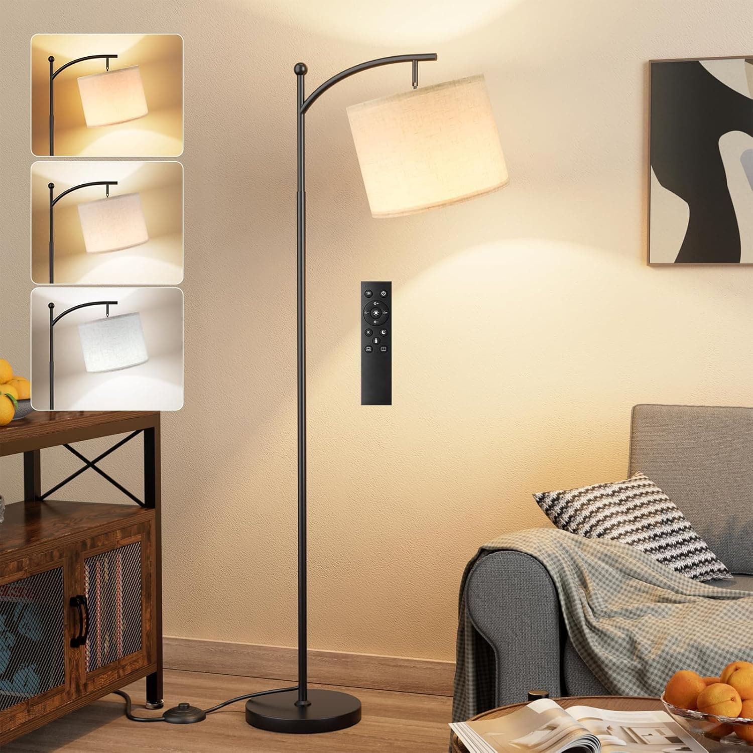 Aooshine 60" arc floor lamp with remote 📺