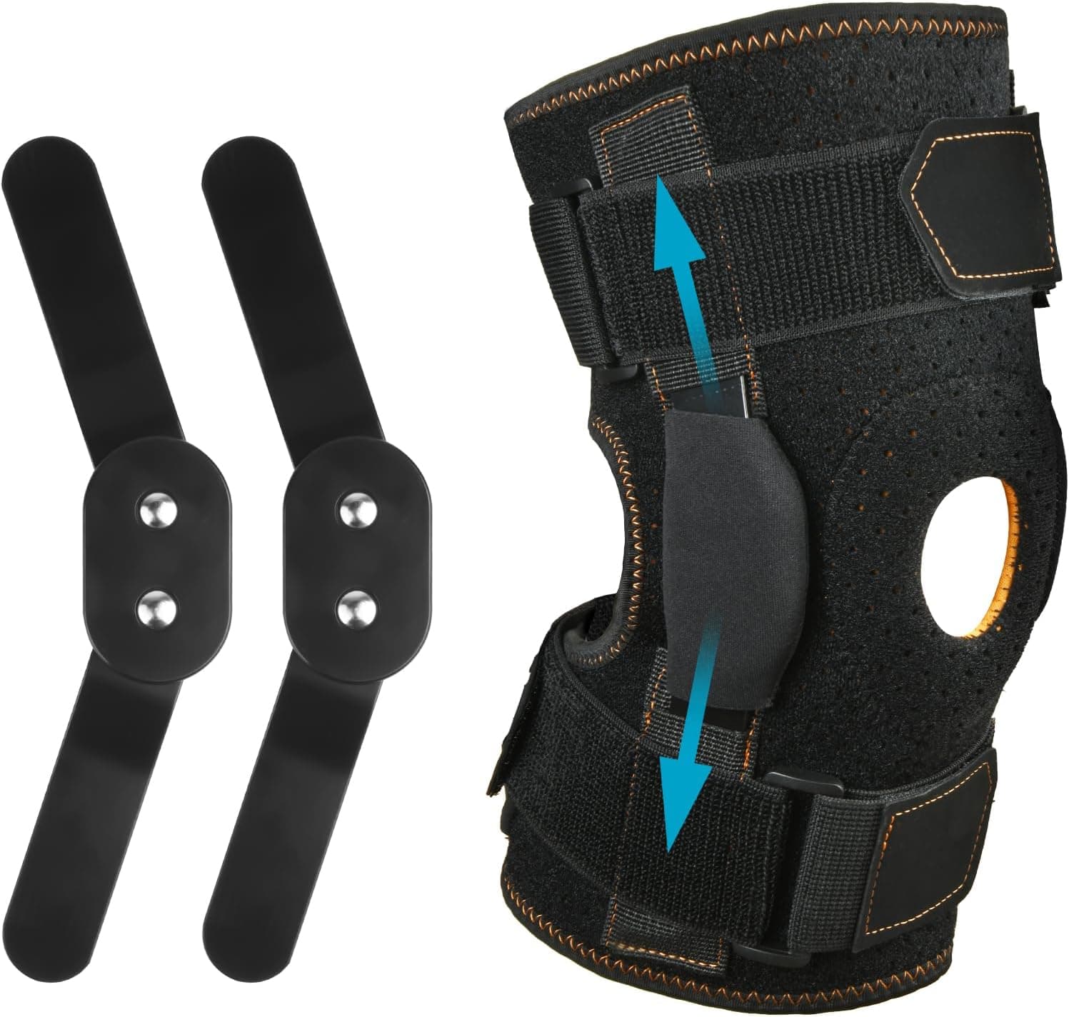 AOOWU Hinged Knee Support Brace Adjustable Open Patella 🎽