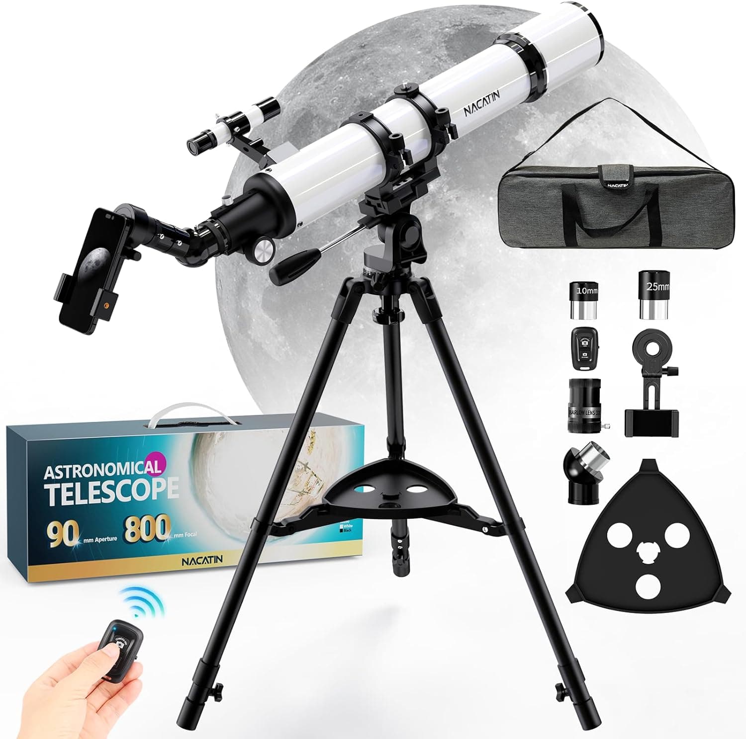 Astronomy Telescope 90mm Refractor for Beginners 📷