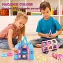 Thumbnail 2 de ATCRINICT 124-Piece Magnetic Tiles STEM set 🧩