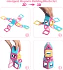 Thumbnail 4 de ATCRINICT 124-Piece Magnetic Tiles STEM set 🧩