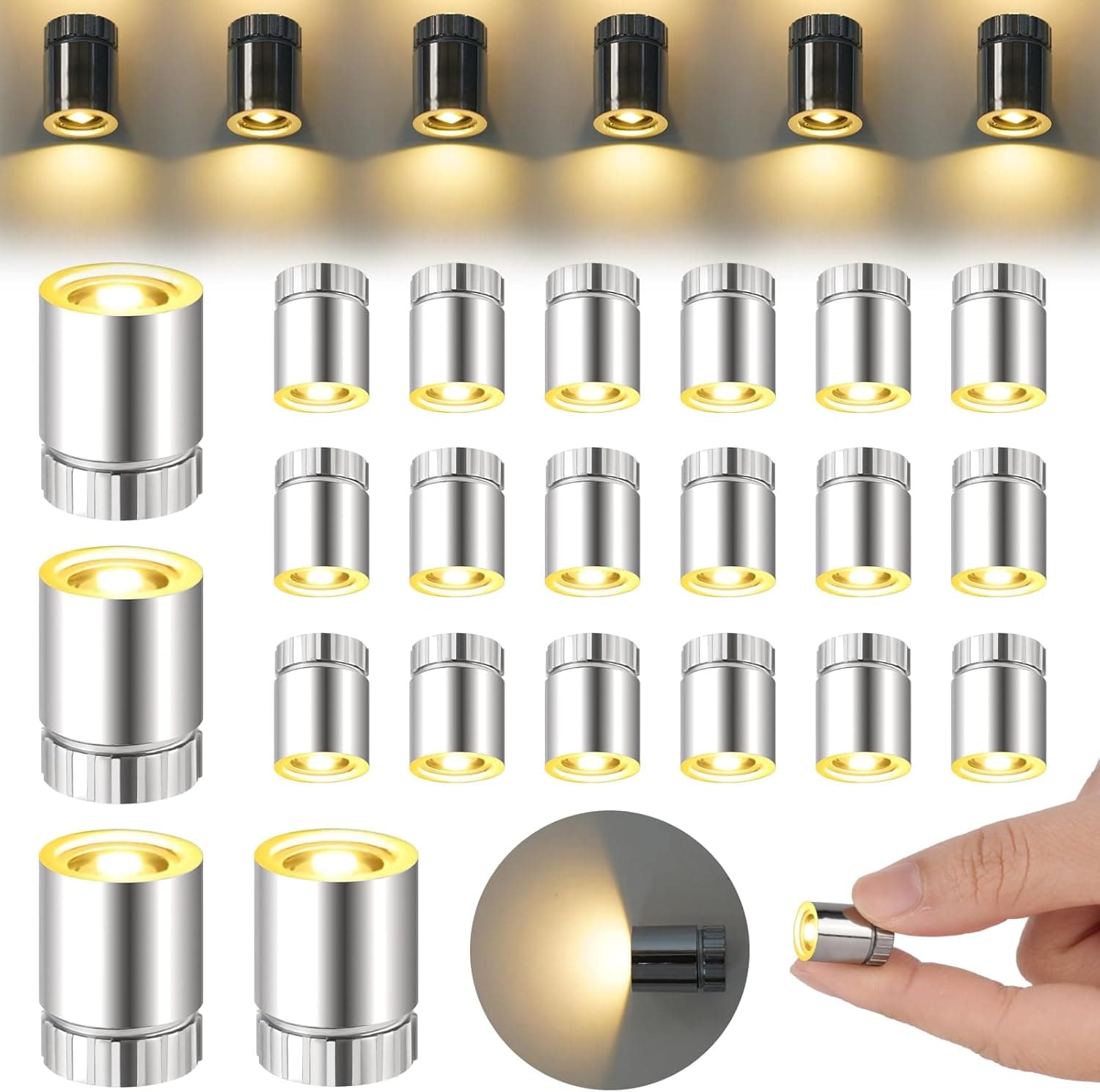 AUAUY 22pcs Mini LED battery lights for crafts 🎉
