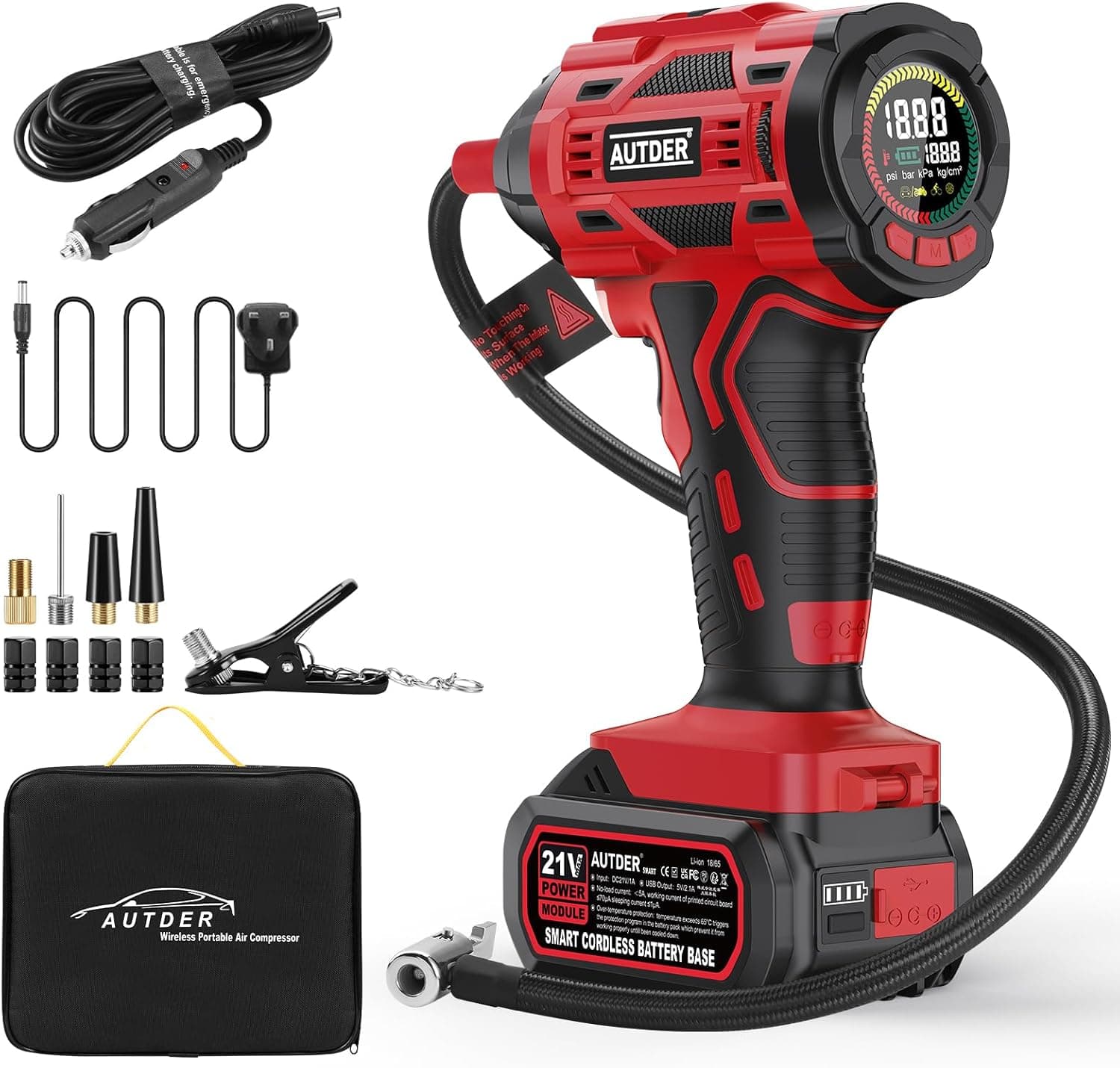 AUTDER Cordless Tyre Inflator 180 PSI ⛽️