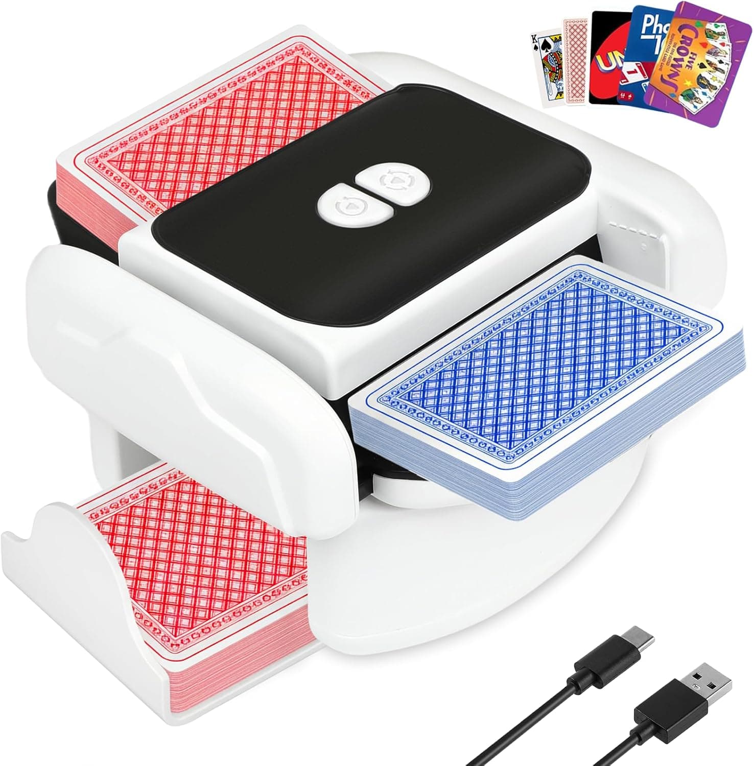 Automatic Card Shuffler 2-deck Rechargeable 🎲