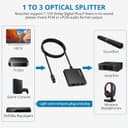 Thumbnail 2 de AUTOUTLET 3-Way Toslink Optical Audio Splitter 1m 🎧