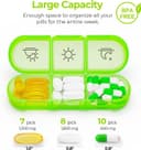 Thumbnail 2 de AUVON Weekly Pill Box Organiser 7-day 💊
