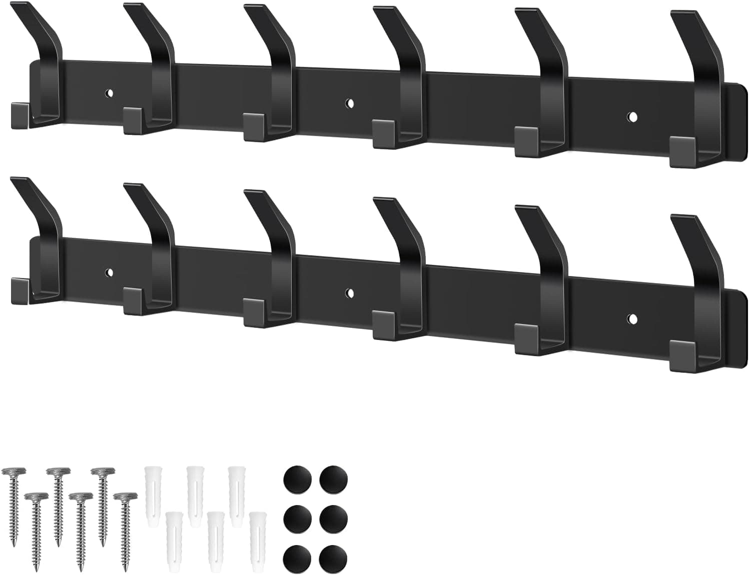 AUXHCYL Coat Hooks 6-Hook Wall Rack, 2 pack 🪝