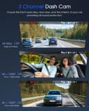Thumbnail 2 de Avylet 5K 3‑Channel dash cam with 3" screen 📷
