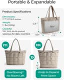 Thumbnail 6 de bagsmart Expandable Laptop Tote Bag Large capacity 💼