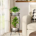 Thumbnail 2 de Bamworld Plant Stand 2‑Tier Metal Plant Rack 🪴