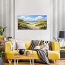 Thumbnail 1 de Beach Wall Art: Wildflowers Landscape 20x40in 🖼️