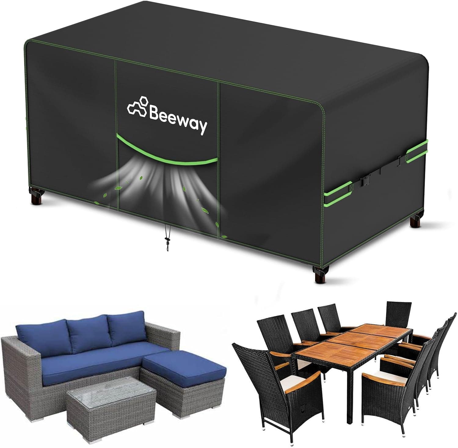 BEEWAY Garden Furniture Cover 200x160x73cm 🪑