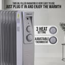 Thumbnail 4 de Belaco 2500W oil filled radiator heater 11-fin 🔥