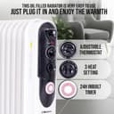 Thumbnail 6 de Belaco 2500W oil-filled radiator with 24H timer 🔥